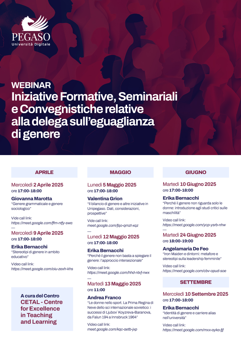 Training, Seminar, and Conference Initiatives related to the delegation on gender equality.