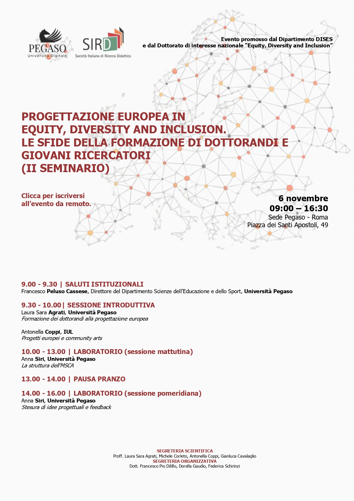 European Project Design in Equity, Diversity and Inclusion. The Challenges of Training Doctoral Students and early-career Researchers (second seminar)